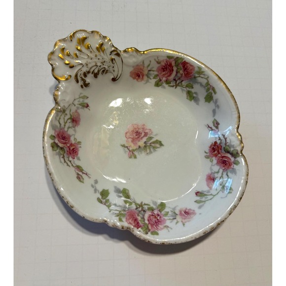 Haviland Limoges Other - Haviland Limoges GDA Porcelain Nappy Candy Dish Pink Roses